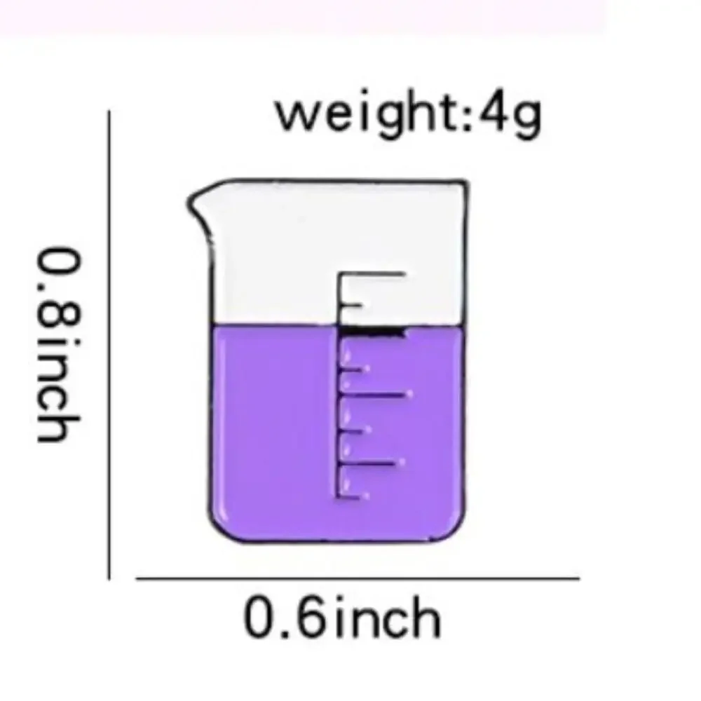 Purple Beaker Test Tube Science Brooch Pin